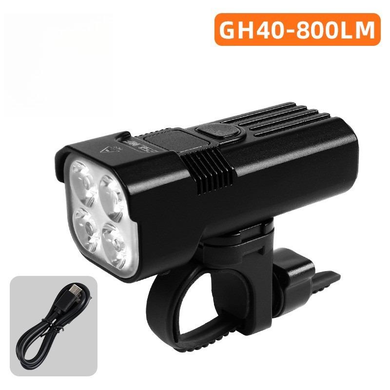 ESLNF Outdoor 800 Lumen Aluminum Alloy Bicycle Light Waterproof Mountain Road Type C Charging Bike Headlight