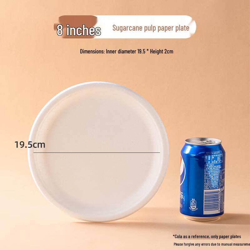 Disposable Sugarcane Pulp Paper Plates