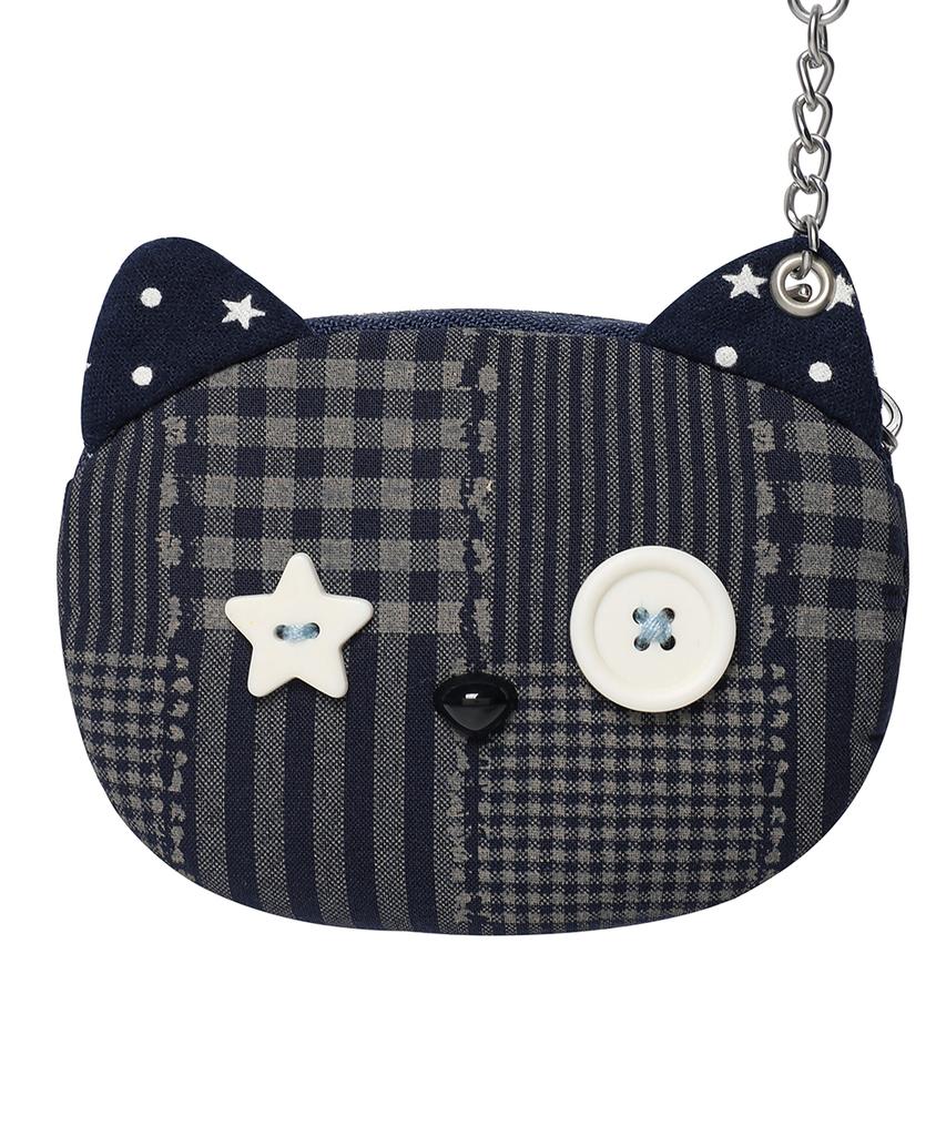 Cavish Cat Check Pouch Keyring Navy(Cv2Gsuab60A)