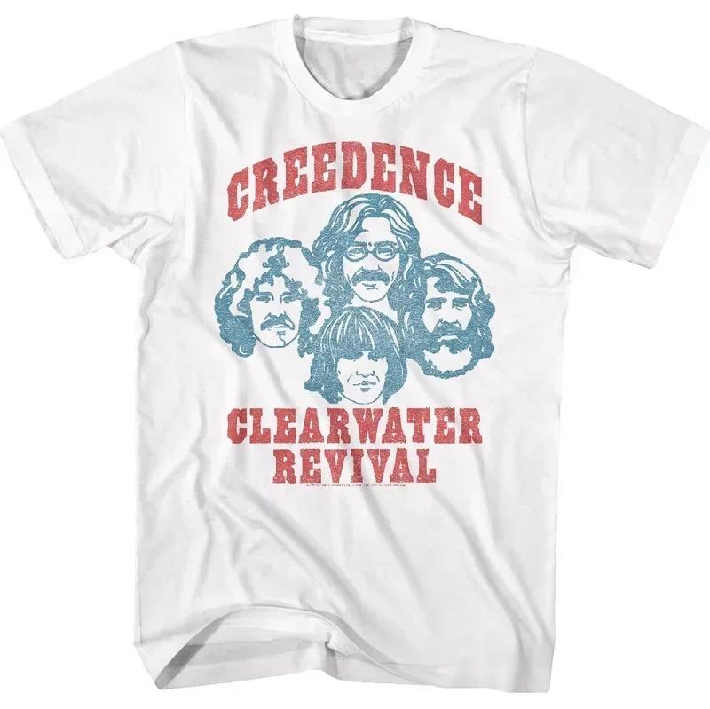 2026 T-shirt Oversize a Maniche Corte Creedence Clearwater Revival per Motociclisti Divertente Maglietta Uomo Donna Cotone Streetwear Top Maglietta Abbigliamento