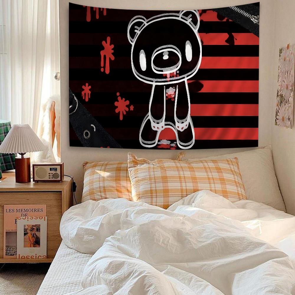 

Cartoon G-Gloomy Bear Print Tapestry Party Background Wall Horror Halloween Decoration Gifts for Yourself and Friends 40CMX60CM