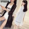 Summer Women Lace Cardigan Long Sleeve Sun Protection Clothing Shawl Outerwear Simple Wearing Cardigan Female Ladies Coat Jacket