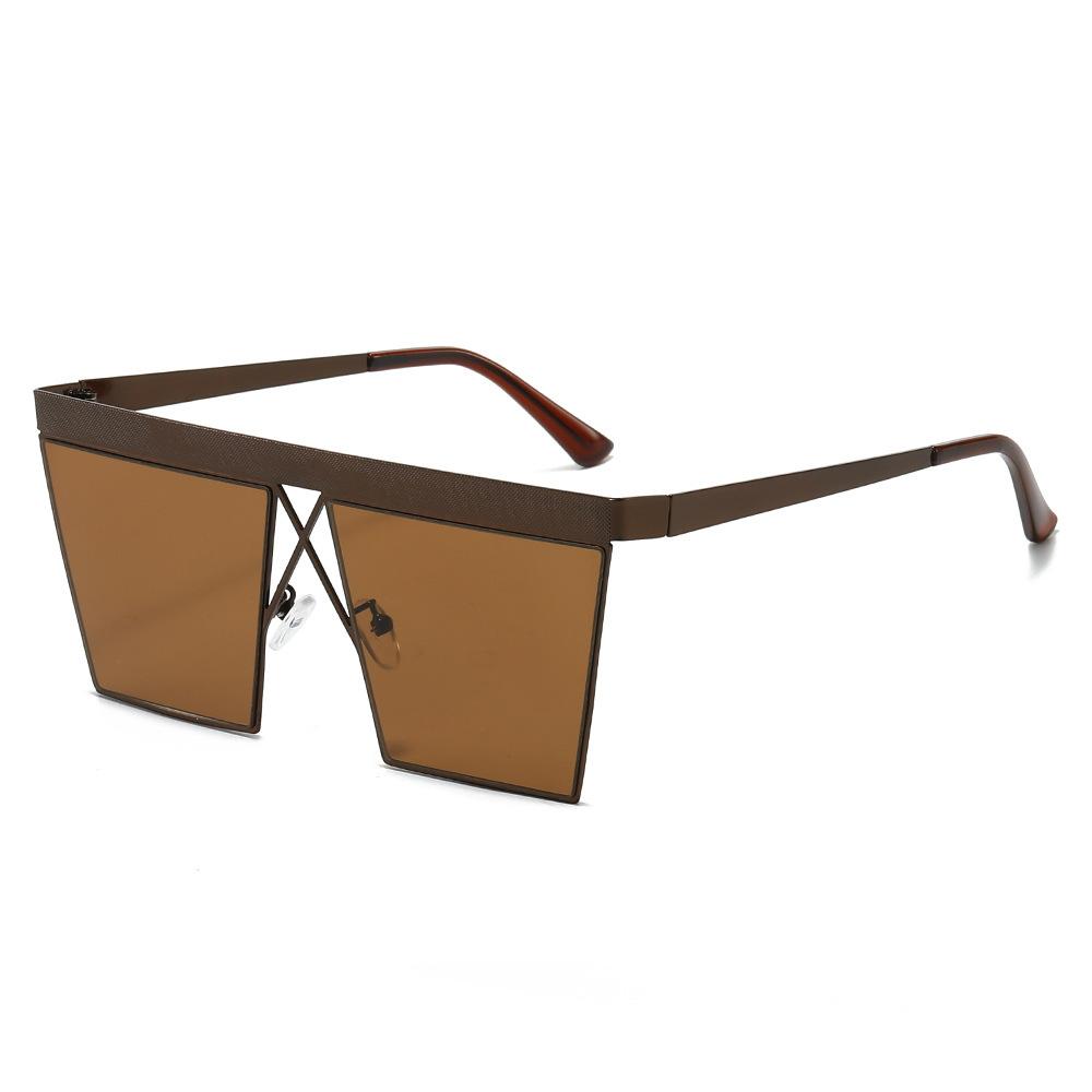 

Luxury Oversized One-Piece Rice Nail Gradient Women Sunglasses Fashion Contrasting Color Design Retro Men Glasses Uv400 as picture