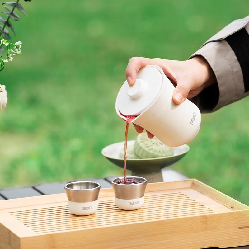 Thermos Double-Layer Portable Tea Set