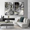 Nordic Grey Golden Fluid Art Marmor Textur Abstrakte Wandkunst Leinwand Poster und Druck für moderne Heim-Wohnzimmer-Dekoration