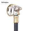 Hvit Gylden Geit Sau Dyr Spaserstokk Dekorativ Cospaly Vintage Party Fasjonabel Spaserstokk Halloween Crosier 91 cm