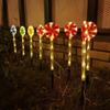 Güneş Led Şeker Kamışı Yolu Lambası Noel Yeni Yıl Tatili için 8 Mod Açık Lolipop Işıkları
