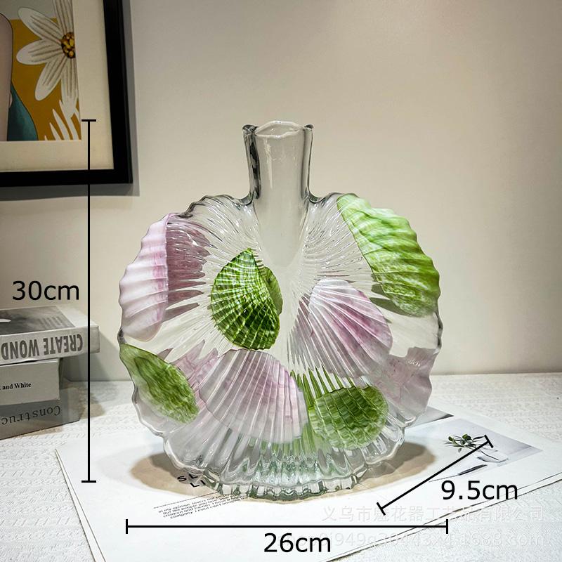 

Petal Pattern Glass Vase Creative Transparent Flower Pots Desk Decoration Flowers Arrangement Floral Vases Room Aesthetic Decor