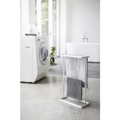 Yamazaki Industries Tower Slim Towel Bar, White, 3289