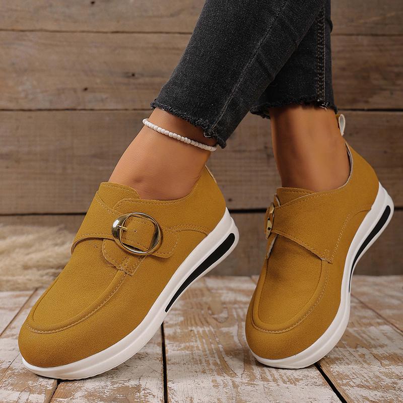 Faux Suede Platform Loafers Women Lightweight Slip On Thick Sole Sneakers Woman Plus Size 43 Comfort Non Slip Casual Shoes