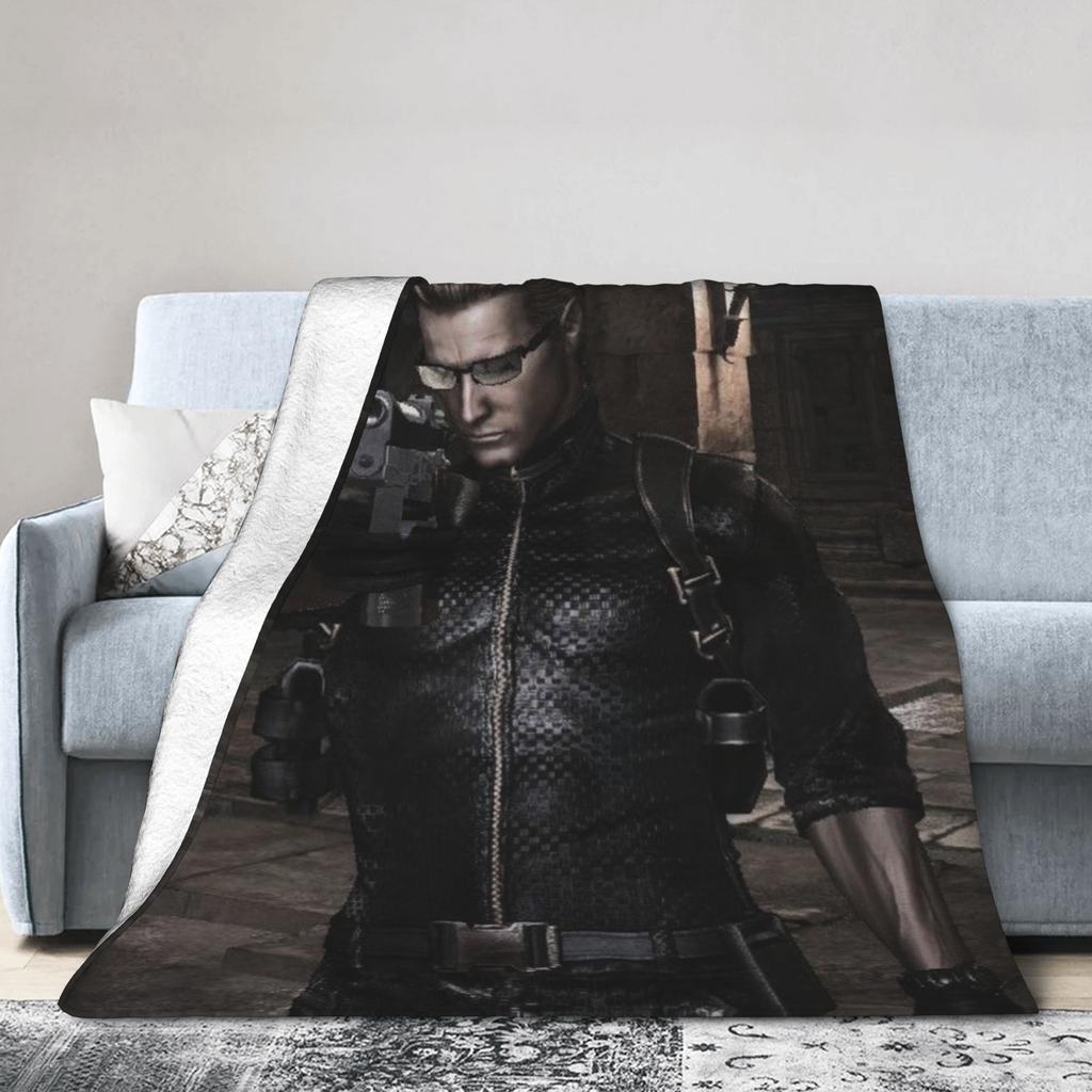 Super měkká přikrývka Albert Wesker Prémiový fleecový flanel Lehká přikrývka na postel Útulné teplé přikrývky Pro celoroční použití