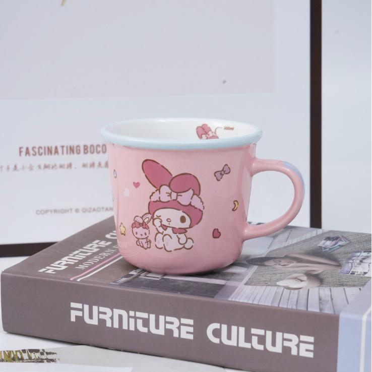 Sanrio Kuromi Cartoon Ceramic Breakfast Cup for Girls