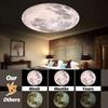 Led Moon Lamp Kids Night Light 3 Colors 360 Degree Adjustable Angle Galaxy Starry Sky Projector