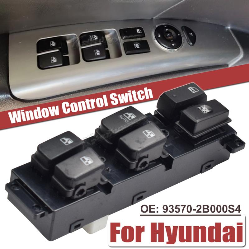 Red Light 93570-2B000S4 For Hyundai Santa Fe CM 2007-2011 Front Left Master Power Window Switch Assy 371491-110 93570-2B730