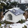 Casa de Gato para Exterior Inverno Isolada Cama de Dormir para Animal de Estimação Abandonado Caverna Aquecedora para Animais de Estimação Resistente ao Frio para Jardim Pátio Quintal