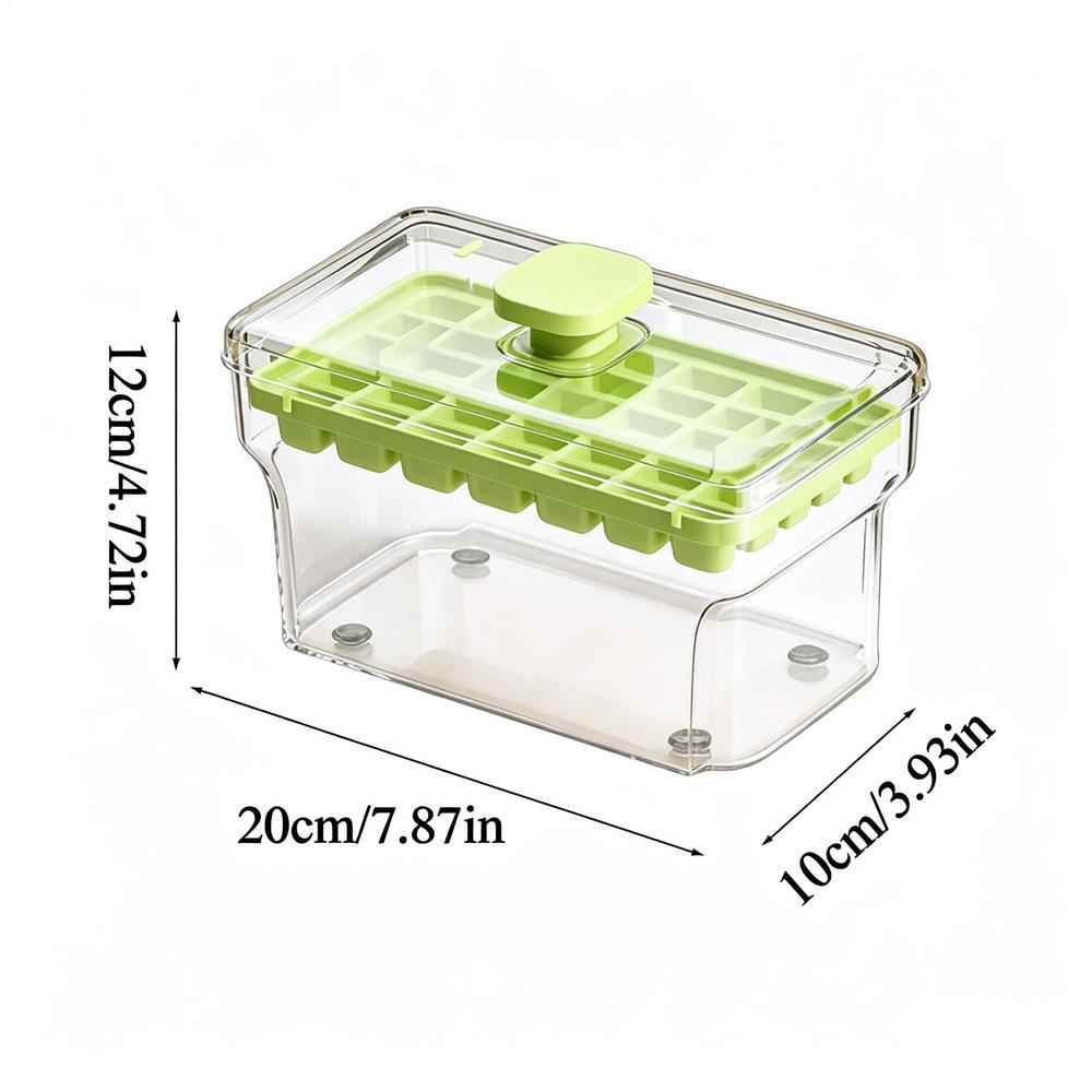 34 Grids Ice Cubes Mold Press Ice Tray Bucket Multifunctional Ice Maker With One-touch To Release Portable Ice Box Ice Tray