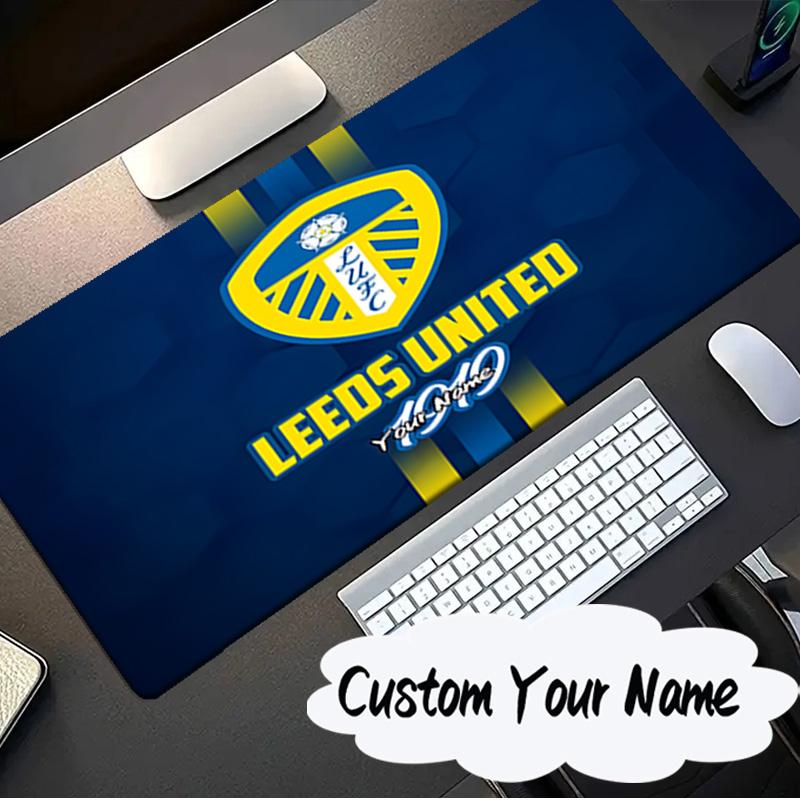 Custom Name Mouse pad Leeds United Crest Legacy Mouse pad, Gaming Mouse Pad, keyboard pad, Desk Decor for computer notebook Fan Birthday Gift