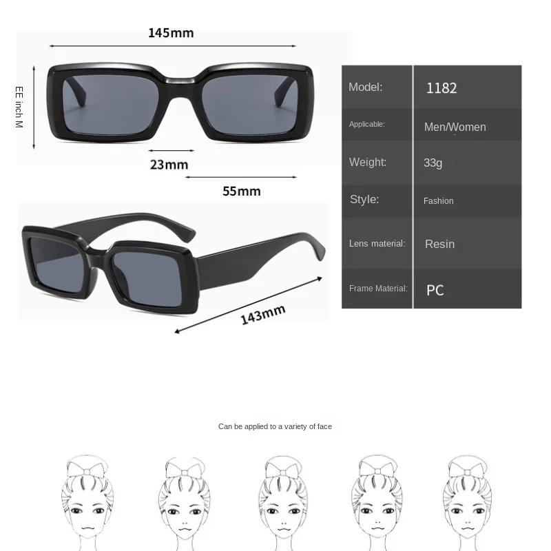 Retro Vierkante Zonnebril voor Dames Heren Nieuwe Mode Ontwerper Klein Montuur Y2K Zonnebril Trending Product Tinten UV400 Brillen
