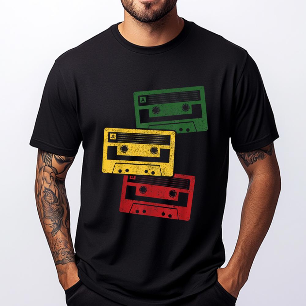 

Reggae Music Cassette Tapes Rastafari Rasta Plain Shirt Men Short Sleeve Tee Oversized White Graphic Tee Mens Gifts - Men s S... S разноцветный