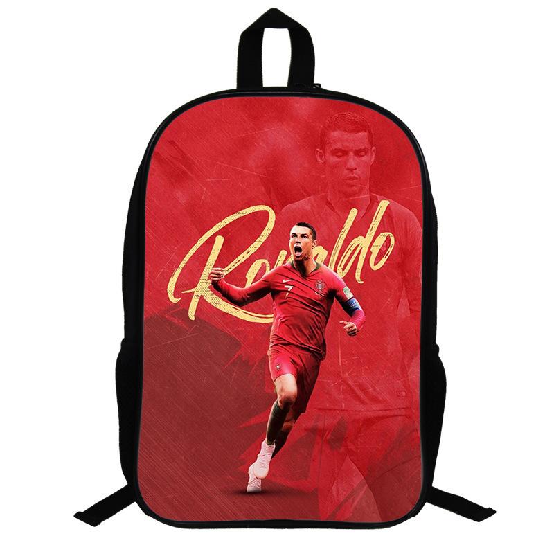Zaino a Tema Ronaldo per Fan di Calcio Zaino per Studenti Scolastici Zaino per Bambini da 17 Pollici