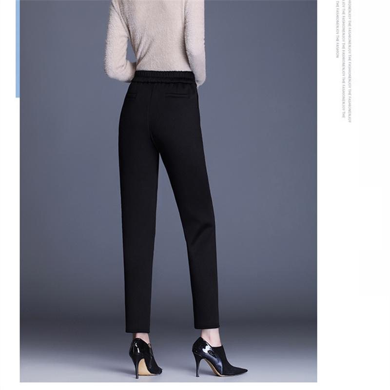 Autumn Winter Korean Fashion Womens Warm High Waist Plus Velvet Thicken Casual Harajuku Womens Formal Wear Trousers Pencil Pants