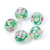 5pcs 12mm Lampwork Flower Beads Colorful Plum Blossom Glass Round Loose Beads For Jewelry Making Bracelets Earrings Accessories