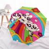 1 Stück Powerpuff Girls Automatisches Öffnen und Falten Regenschirm mit 8-Speichen Eisenrahmen - Outdoor für Fans, Reisende, Alltagsgebrauch, Festivalgeschenk.P003