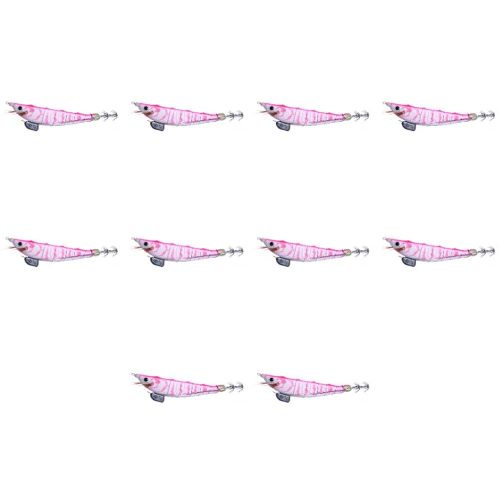 Fishing Wood Shrimp Luminous Squid Hook Octopus Artificial Bait Seawater Fishing Bait Cuttlefish Lure for Night Fishing Freshwat