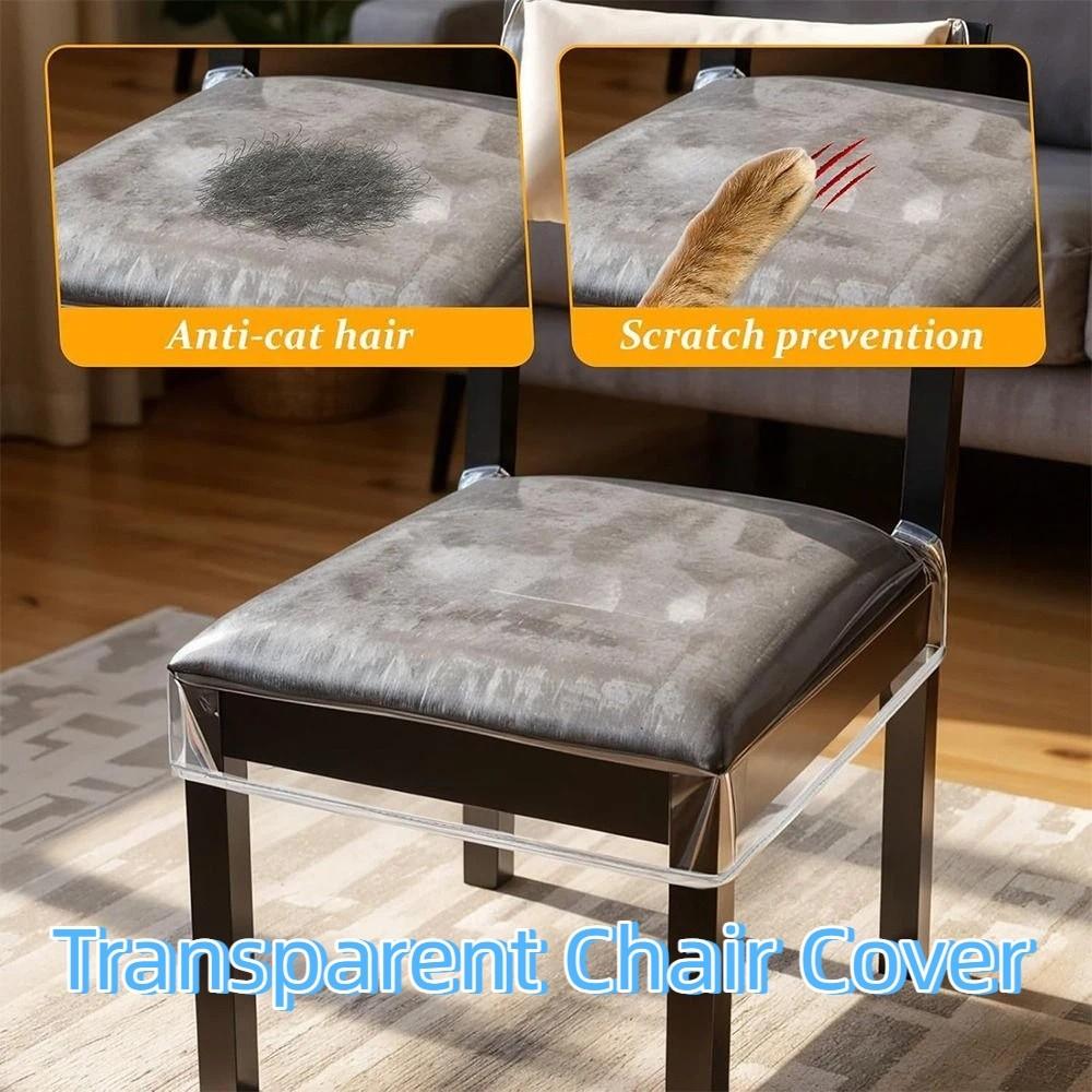 Scratch Resistant PVC Chair Seat Cover Dust-proof Chair Cushion Cover  Room Protection