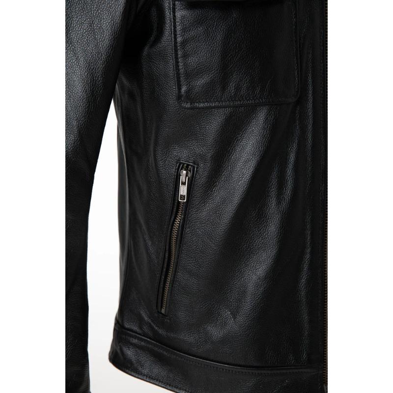 Chinese Size Genuine Leather Jacket Men Blue Black Natural Cowhide Slim Fit Men's Coat Casual Style Clothes Spring Autumn Asian Size M617