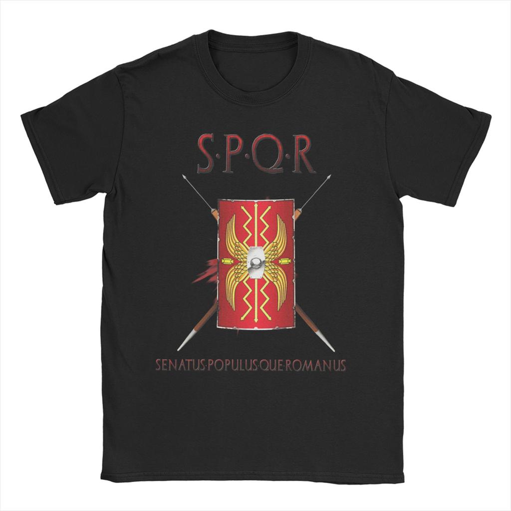 SPQR Symbol of Ancient Rome for Men Women T Shirts  Leisure Tee Shirt Short Sleeve O Neck TShirt Cotton Gift Idea Clothes