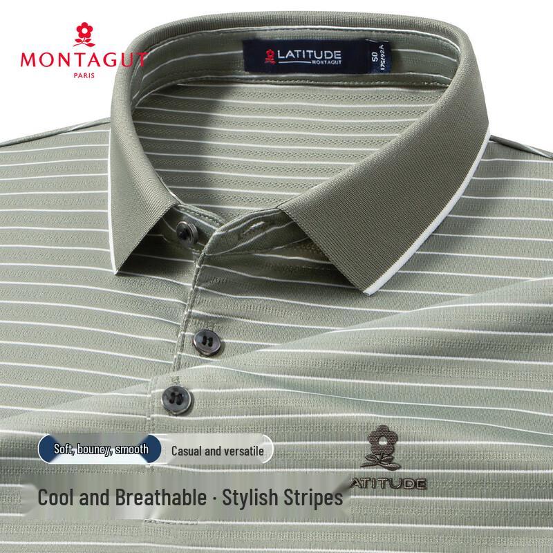 

Montagut Men s Striped Short Sleeve Polo Shirt 56