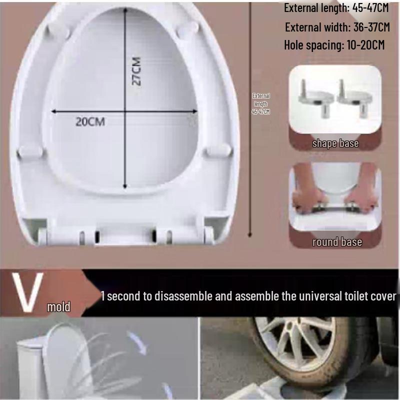 FEEGOO V-Shape Quick Install Thickened Toilet Seat Cover