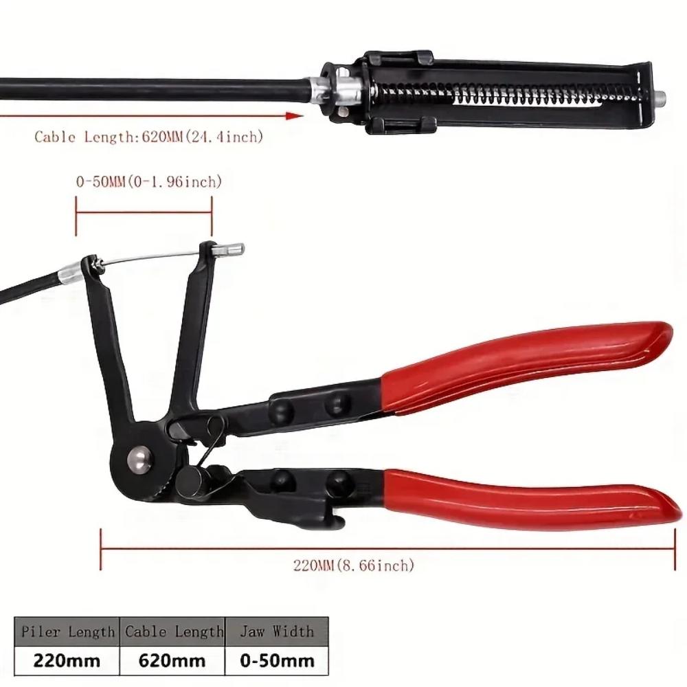 Bendable Hose Clamp Cable Type Flexible Cable Automatic Hose Clamp Straight Hose Bundle Removal Automatic Service Tool