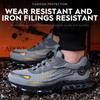 Fashion Rotating Button Safety Shoes Men Steel Toe Sneakers Anti-smash Anti-puncture Work Shoes Lightweight Non-slip Protective Sneakers