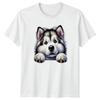 Cute Fluffy Malamute Puppy Dog TShirt Alaskan Malamute Pet Birthday Gift