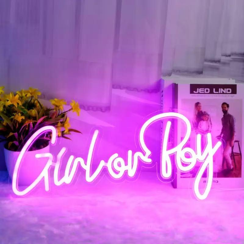 Happy Birthday LED Neon Sign - Acrylic Backplate Decoration Light