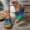 Fashion Women's Mix Color Wedge Sandals 2025 Summer Lightweight Platform Sandals Woman Plus Size 43 Thick Bottom Beach Shoes