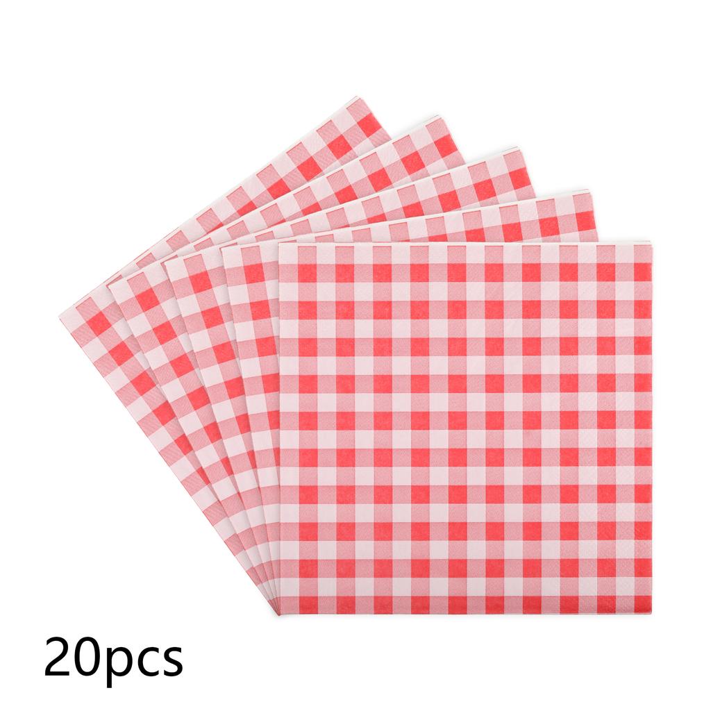 Vibrant Patterns And Bright Colors Disposable Dessert Plates For Party Supplies Paper Plates Gingham