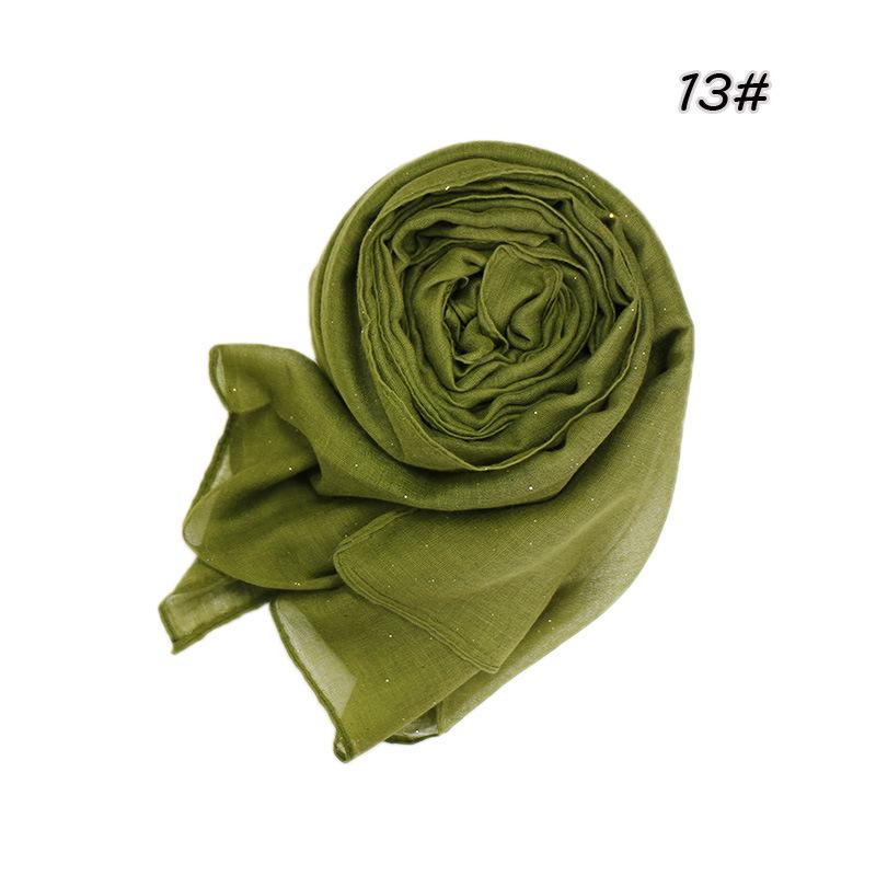 New bronzing Bali yarn women's scarf monochrome gold sprinkled long scarf elegant and fashionable