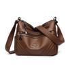 Bag women's new fashionable versatile soft leather messenger bag multi-layer large-capacity shoulder bag medium mother bag