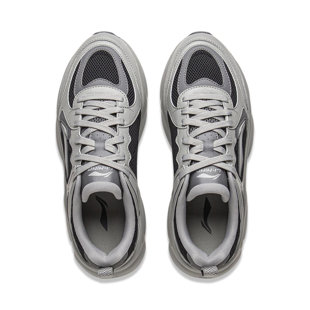 Li Ning Milk Coconut Versatile Retro Thick Sole Fashion Trend Shock Absorption Non-Slip Wear-Resistant Support Low-Top Dad Shoes AGCV403-2