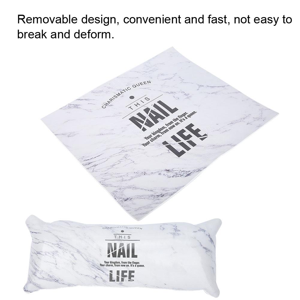 Nail Art Hand Set Hand Arm Rest Holder Cushion Washable Manicure Table Mat Marble