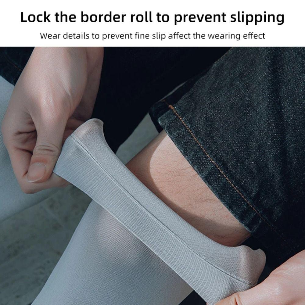 Men Women Cool Sensation Ice Sleeve Comfortable Quick Dry Leg Sleeve Ice Silk Leg Covers Outdoor
