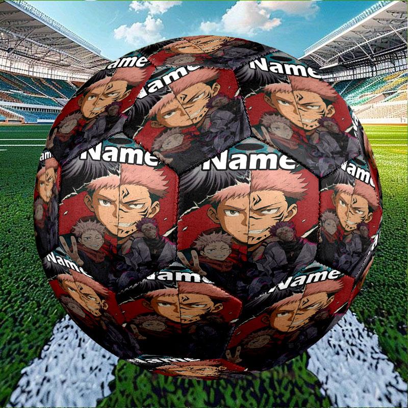 Custom Name Personalized Jujutsu Kaisen Print Size 5 Soccer Ball Training & Match Football, for Team, Kicking, Gift for Football Enthusiasts