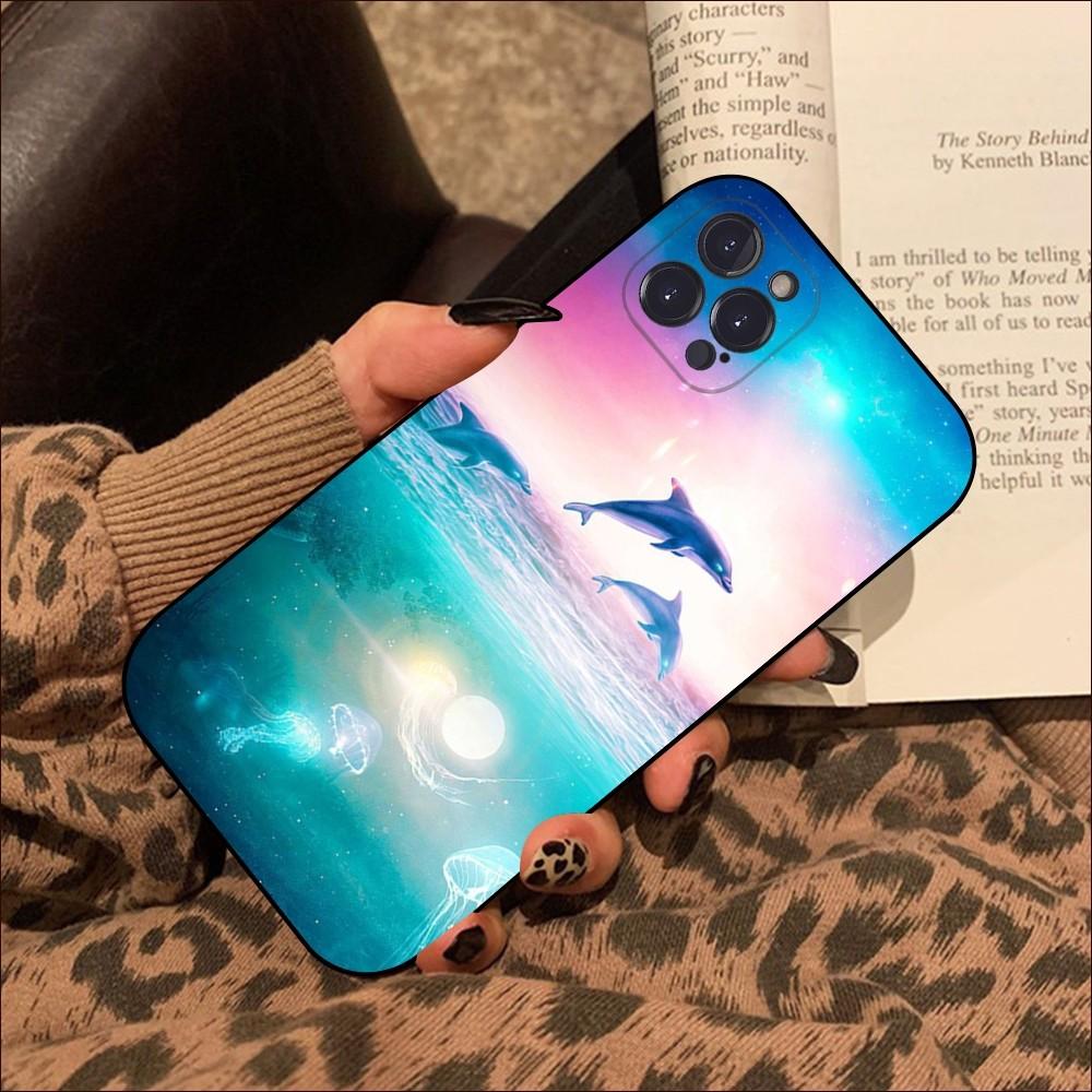

Чехол для телефона с милым дельфином из морских животных для iPhone 15 14 11 12 13 Mini Pro XS Max Чехол 6 7 8 Plus X XR SE 2020 Funda Shell iPhone 7 or 8