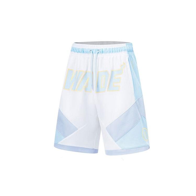 Li-Ning Way of Wade Basketball Shorts White Ice Blue Men s AAPT535-5 XXL
