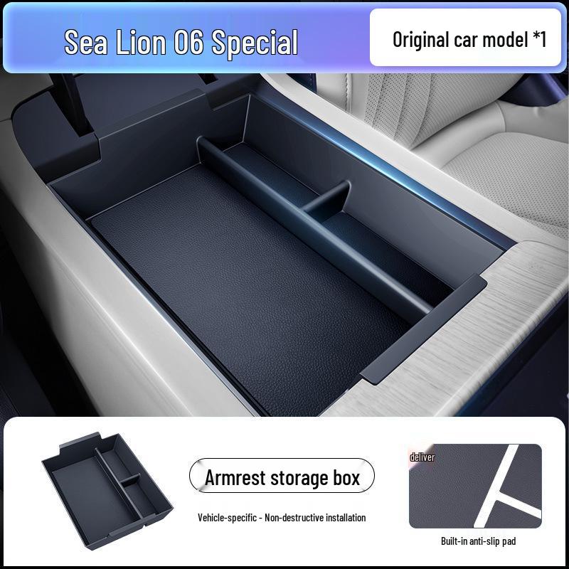 Under Console Storage Box for 2025 Sea Lion 06 Armrest - Custom Car Accessory