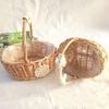 Picnic Container Bride Flower Basket Hand-Woven Sundries Organizer Picnic Weaving Basket  Wedding