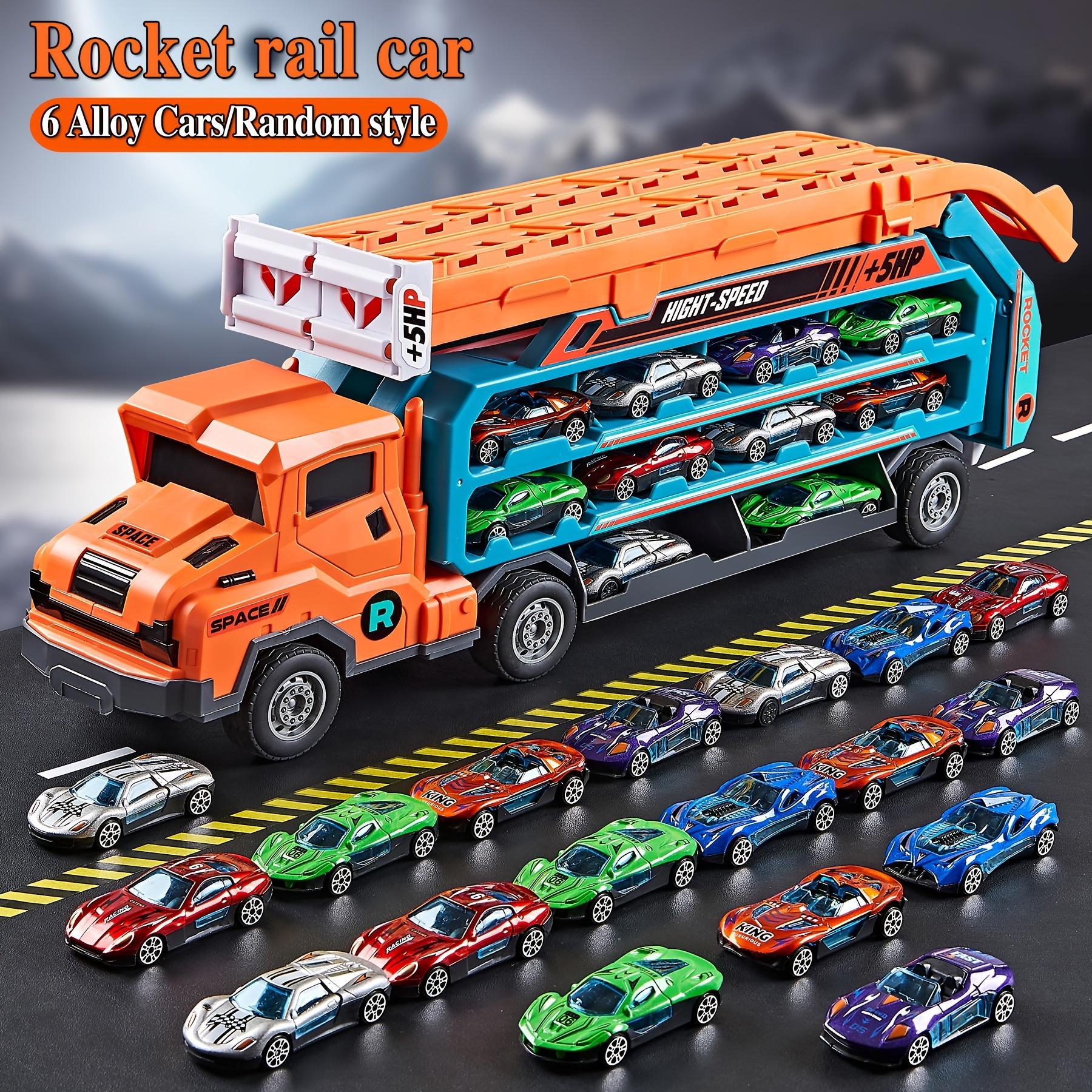 3D Rail Car Over the Track High Impact Flying Car Transformed Inertial Car Puzzle Power Car Toy Set Alloy Car Toy Set оранжевый